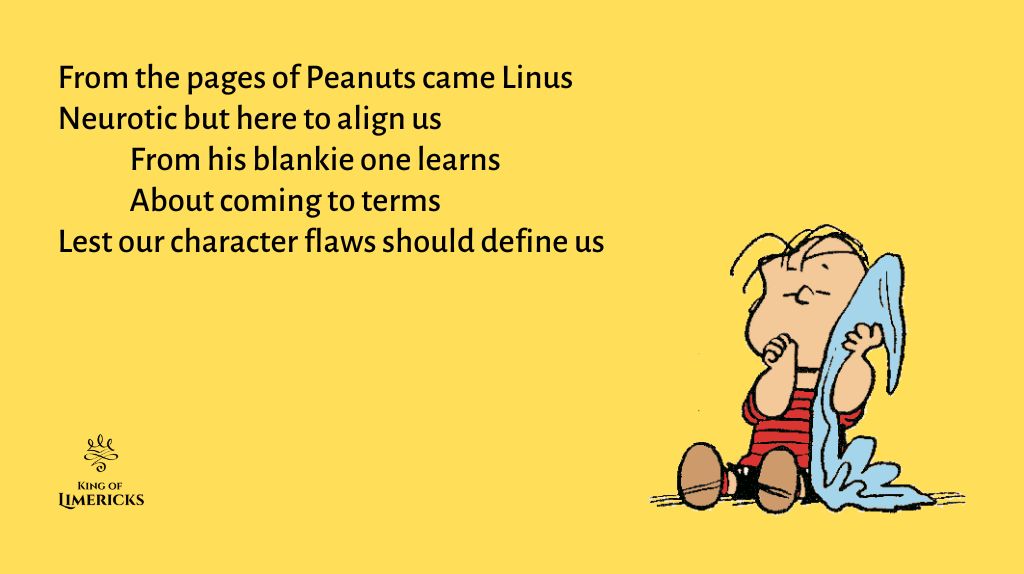 Limerick about Linus from Peanuts