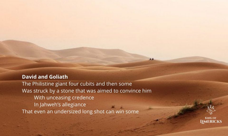 Limericks about the Old Testament David Goliath