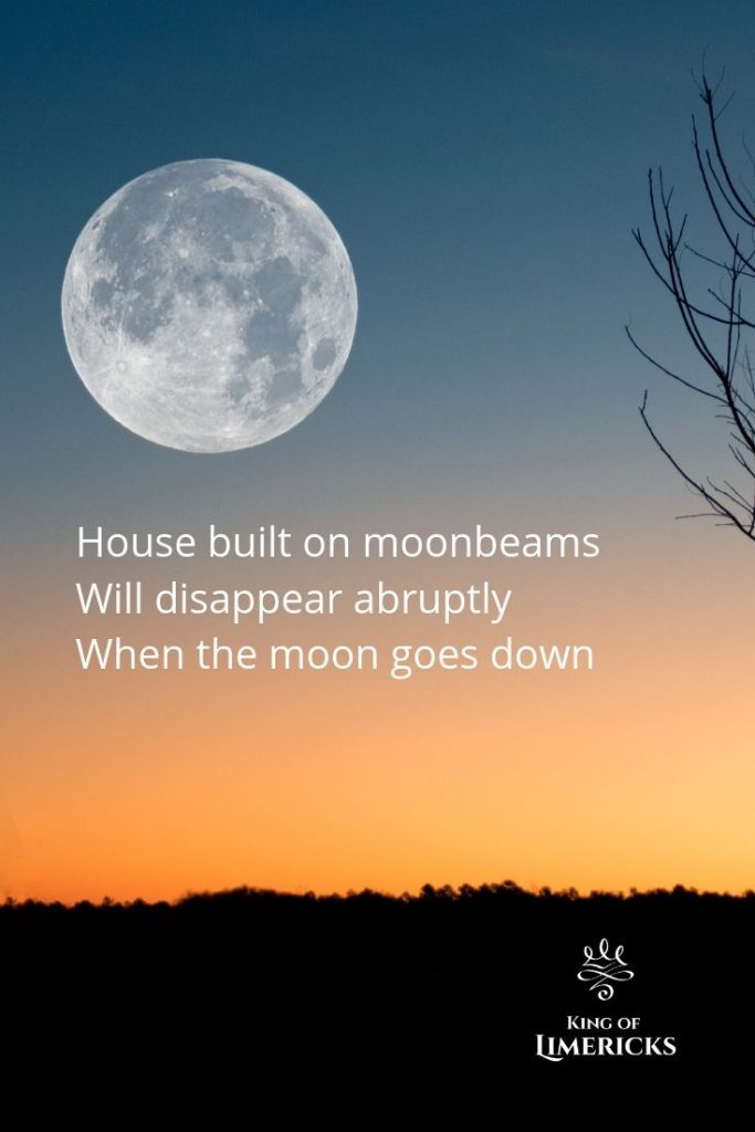 Moonbeam haiku pin