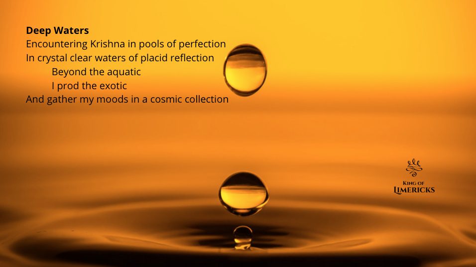 Limericks about water reflections and Krishna