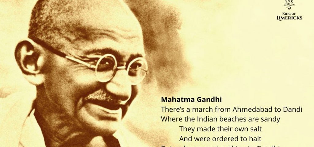 Limericks about History Gandhi
