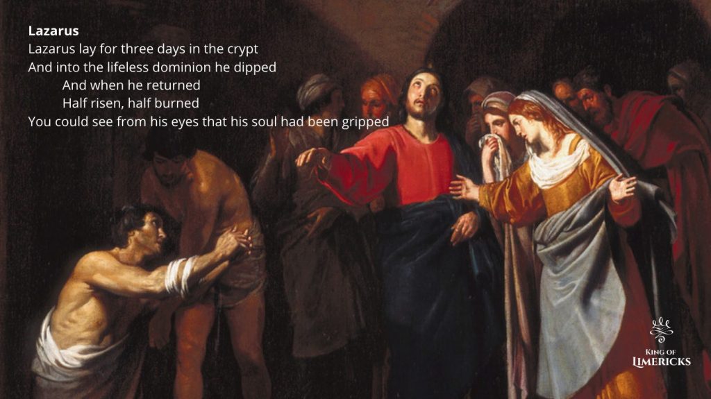 Limericks about the Bible and Lazarus